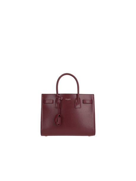 SAINT LAURENT-Shiny Leather Sac De Jour Baby Handbag-JOHN JULIA