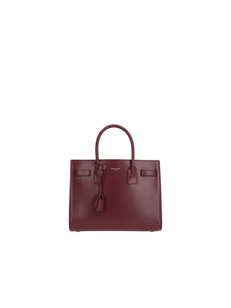 SAINT LAURENT-Shiny Leather Sac De Jour Baby Handbag-JOHN JULIA