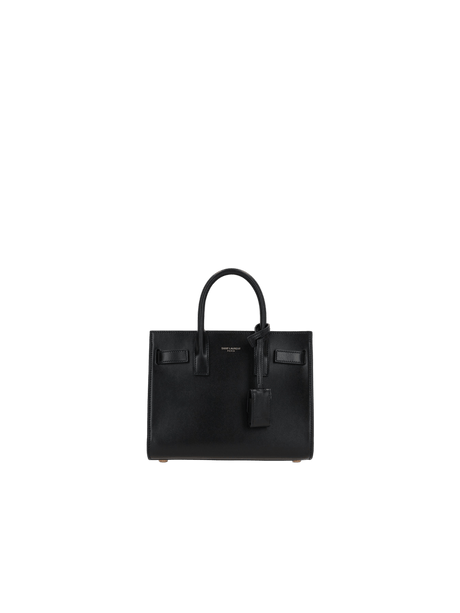 Shiny Leather Sac De Jour Nano Handbag-SAINT LAURENT-JOHN JULIA