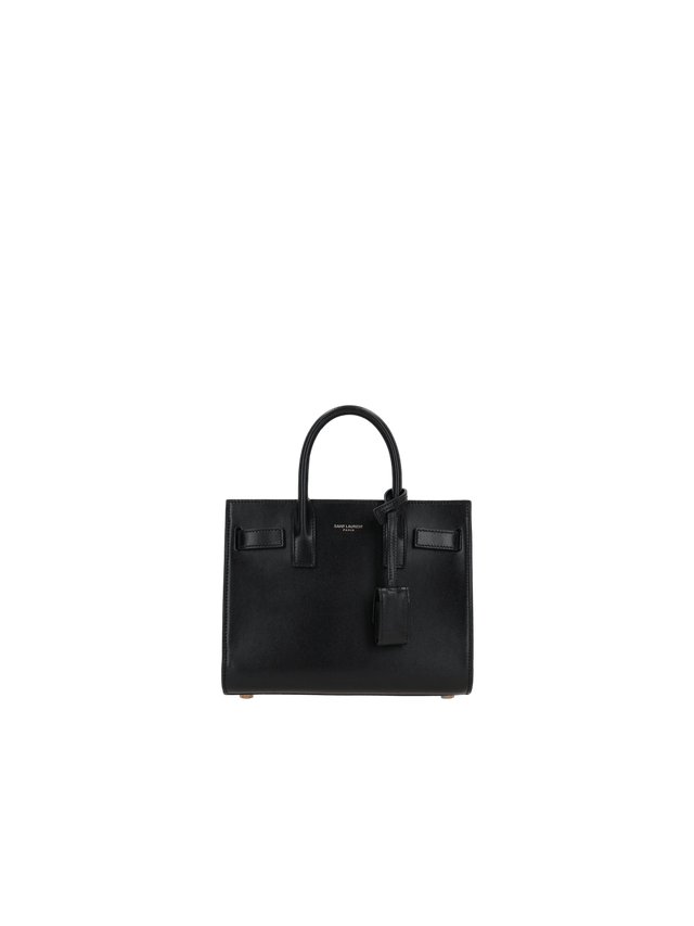 Shiny Leather Sac De Jour Nano Handbag-SAINT LAURENT-JOHN JULIA