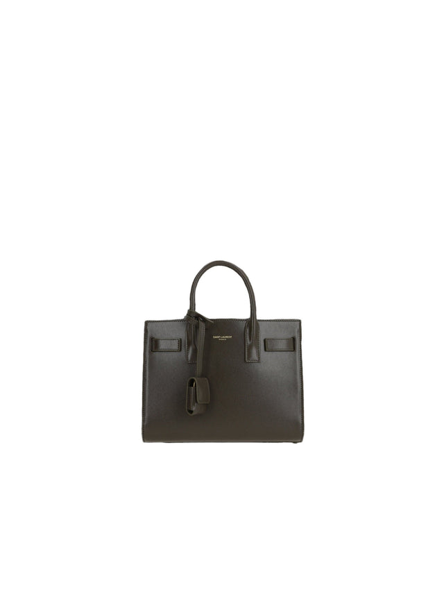 Shiny Leather Sac De Jour Nano Handbag-SAINT LAURENT-JOHN JULIA