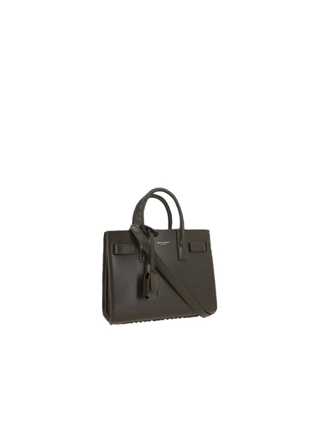 Shiny Leather Sac De Jour Nano Handbag-SAINT LAURENT-JOHN JULIA