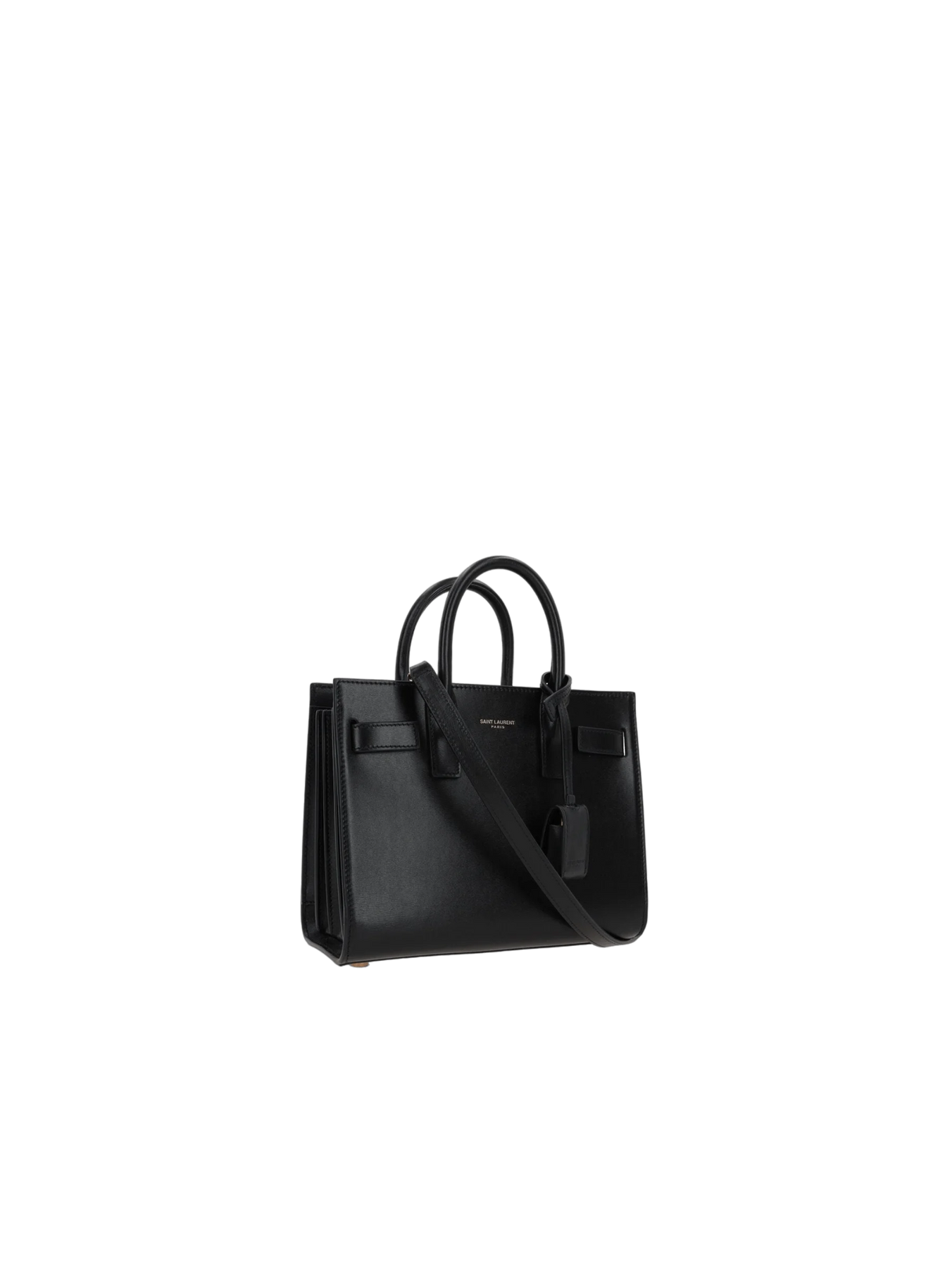 Shiny Leather Sac De Jour Nano Handbag-SAINT LAURENT-JOHN JULIA