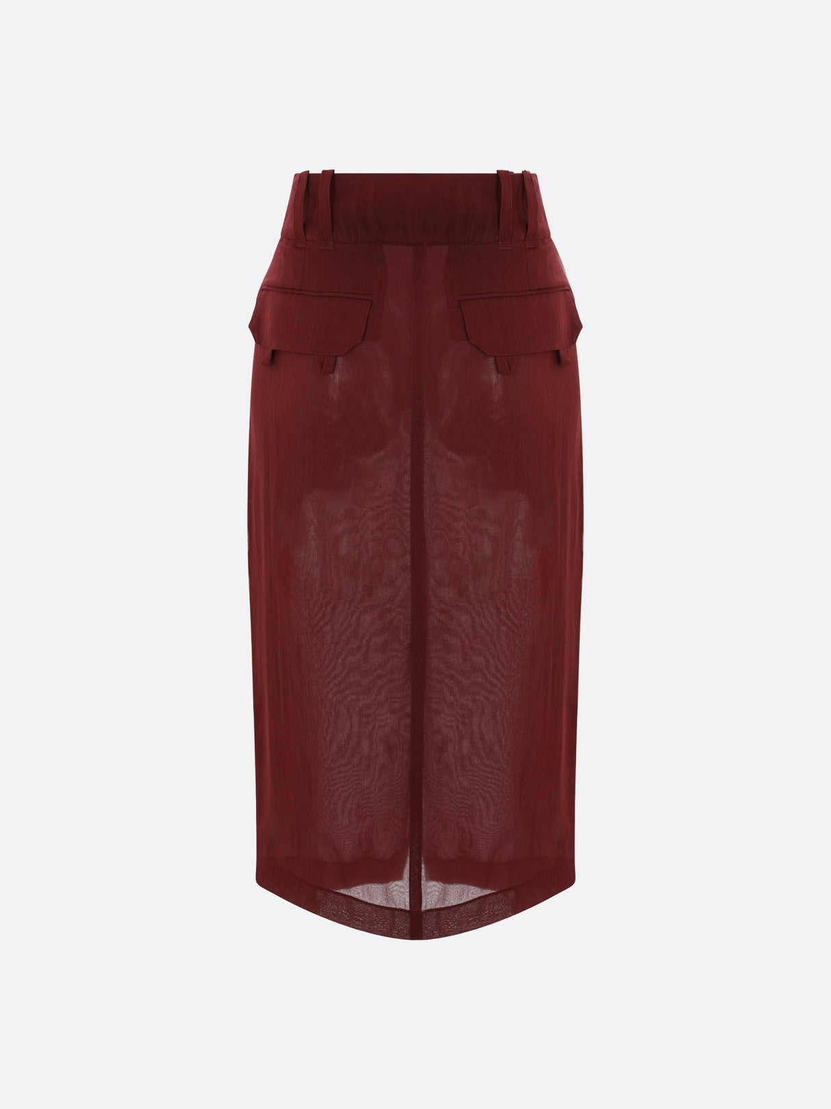 Silk Crepe Muslin Pencil Skirt-SAINT LAURENT-JOHN JULIA