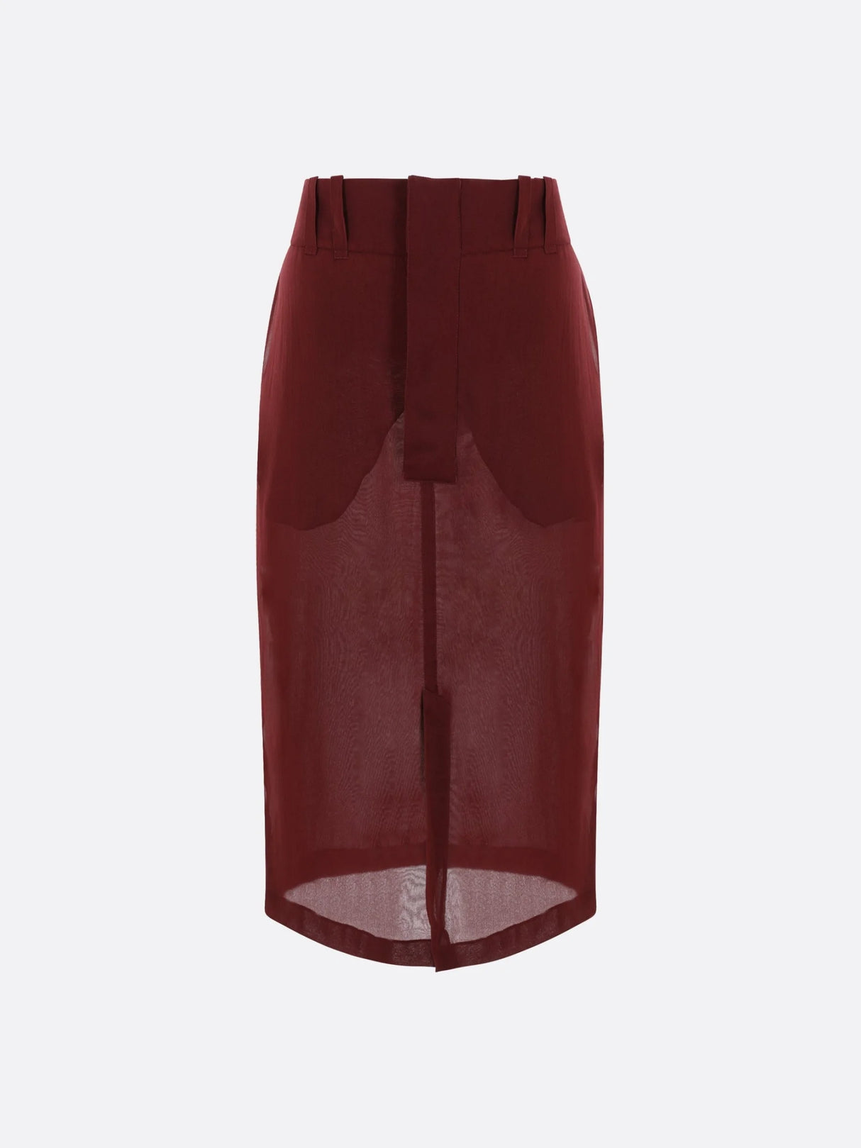 Silk Crepe Muslin Pencil Skirt-SAINT LAURENT-JOHN JULIA