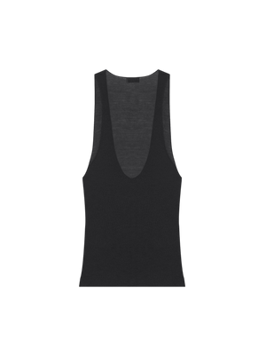 Silk Jersey Sleeveless Top-SAINT LAURENT-JOHN JULIA