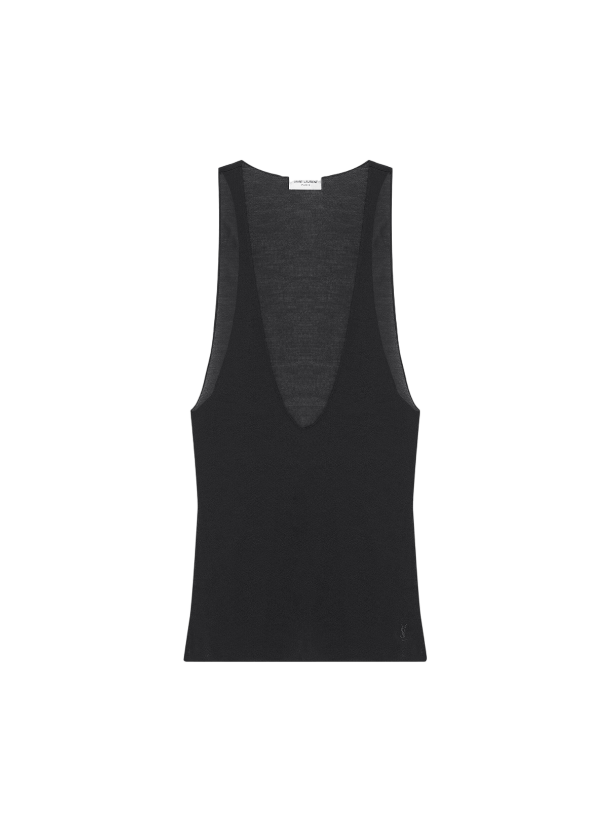 Silk Jersey Sleeveless Top-SAINT LAURENT-JOHN JULIA