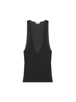 Silk Jersey Sleeveless Top-SAINT LAURENT-JOHN JULIA