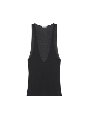 Silk Jersey Sleeveless Top-SAINT LAURENT-JOHN JULIA