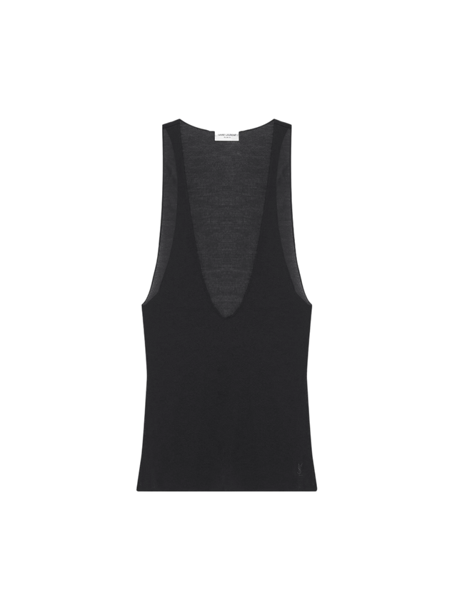 Silk Jersey Sleeveless Top-SAINT LAURENT-JOHN JULIA