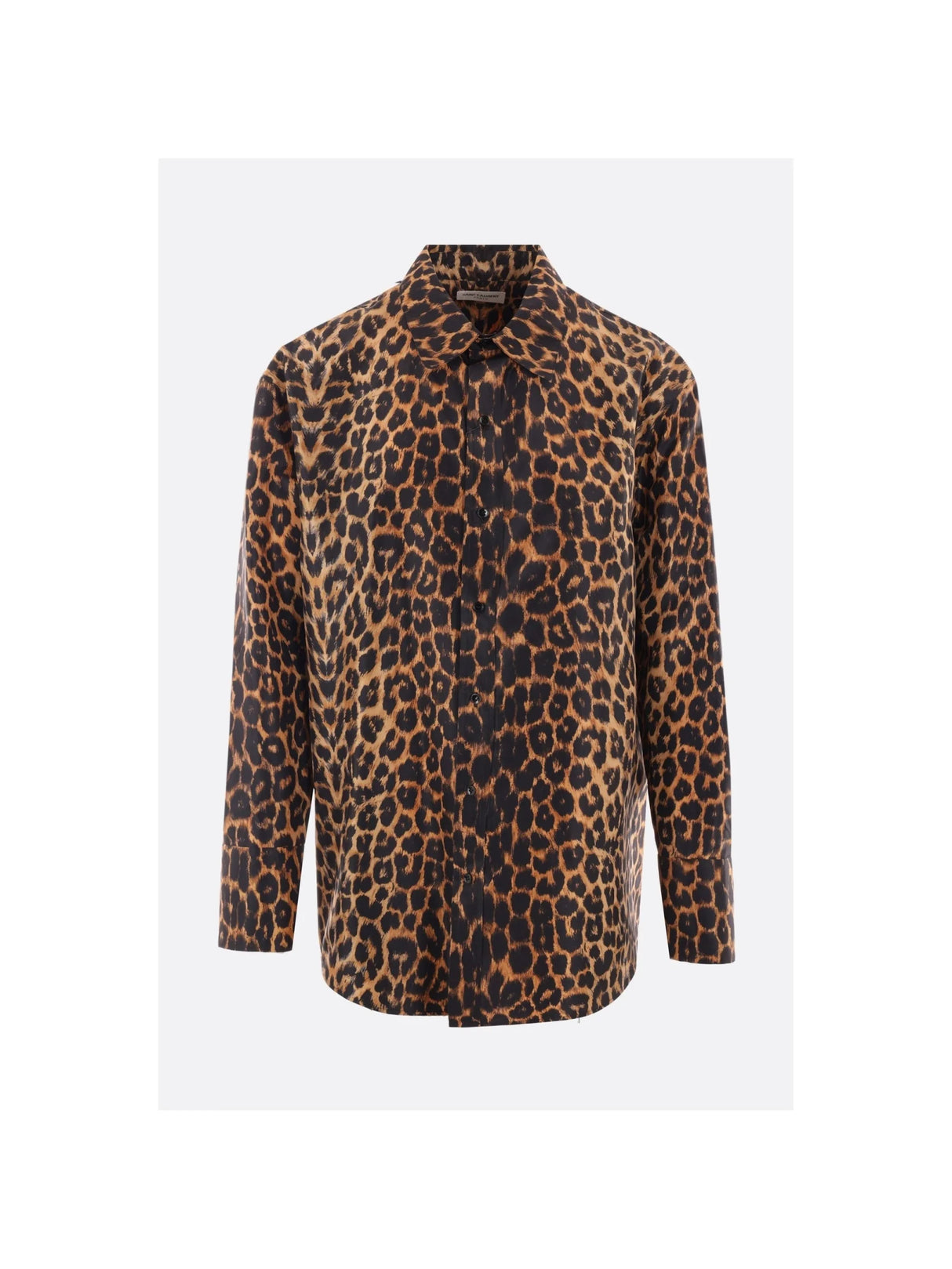 Silk Leopard-print Oversized Shirt-SAINT LAURENT-JOHN JULIA