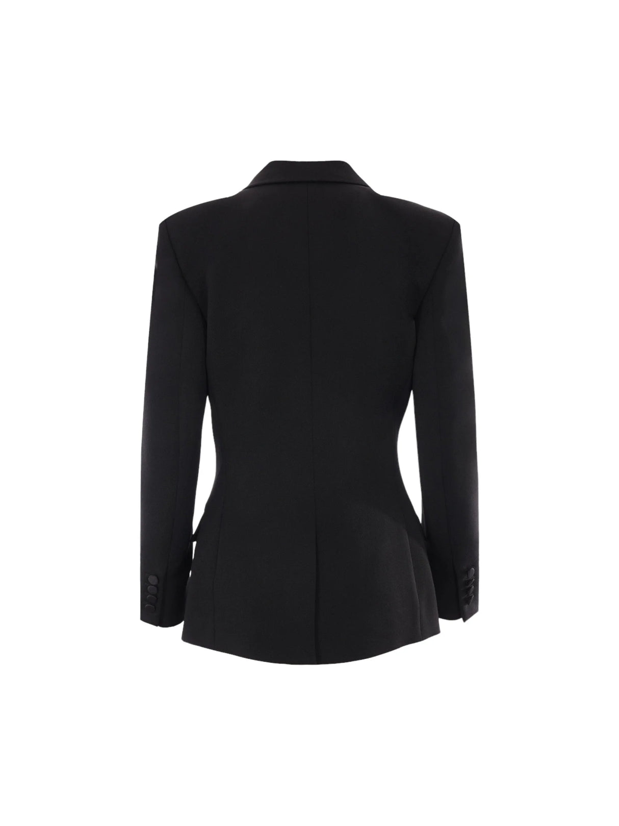 Single-breasted Grain De Poudre Tuxedo Jacket-SAINT LAURENT-JOHN JULIA