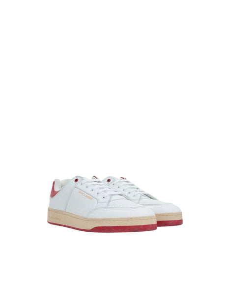 Sl/61 Grainy Perforated Leather Sneakers-SAINT LAURENT-JOHN JULIA