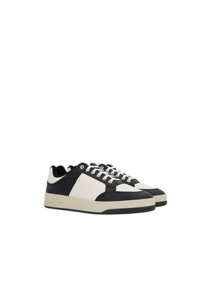 Sl/61 Grainy Perforated Leather Sneakers-SAINT LAURENT-JOHN JULIA