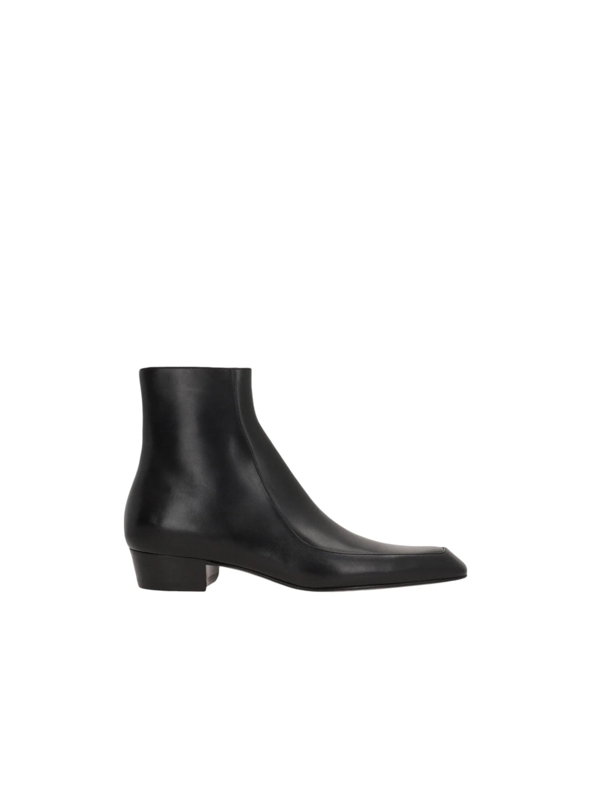 SAINT LAURENT-Smooth Leather Augustin Ankle Boots-JOHN JULIA