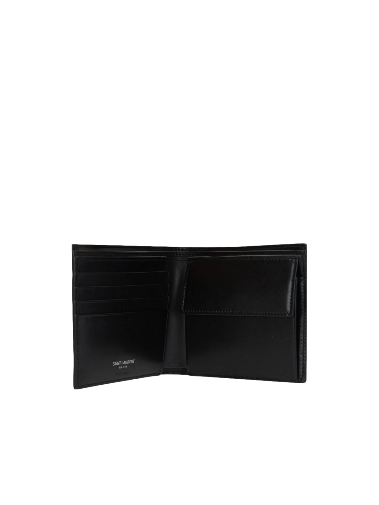 Smooth Leather Cassandre Bi-Fold Wallet-SAINT LAURENT-JOHN JULIA