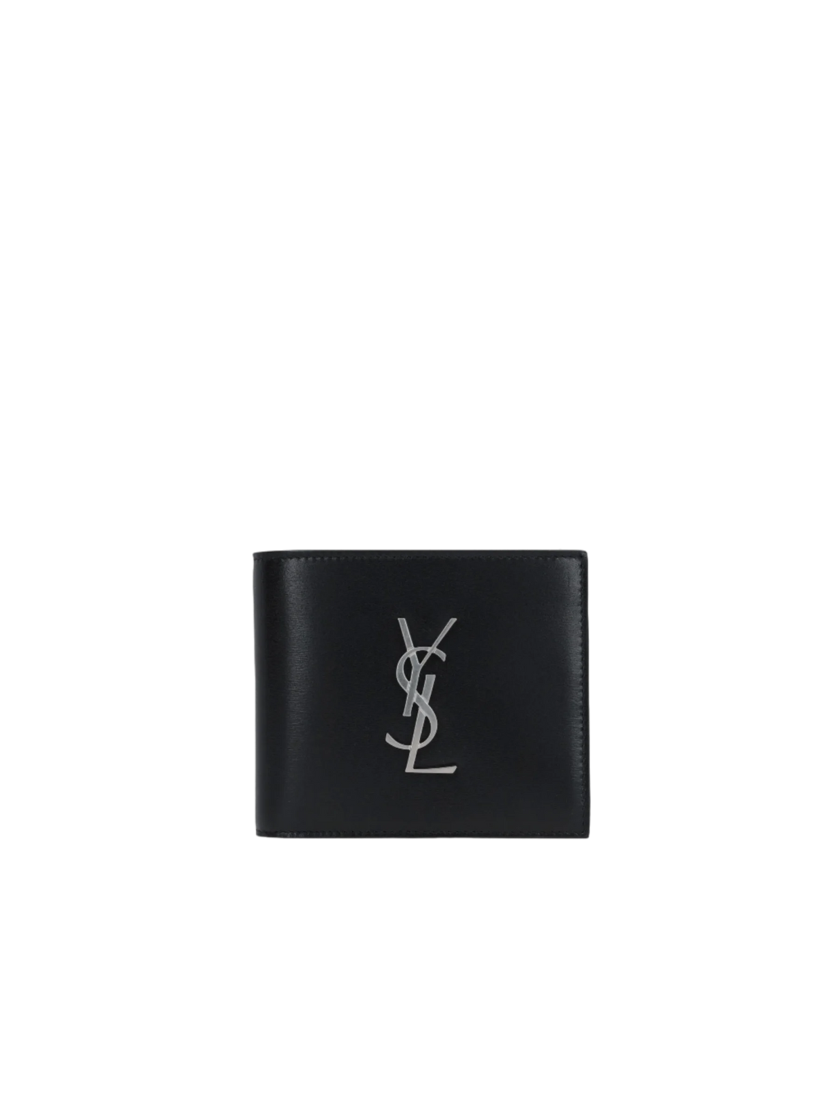 Smooth Leather Cassandre Bi-Fold Wallet-SAINT LAURENT-JOHN JULIA