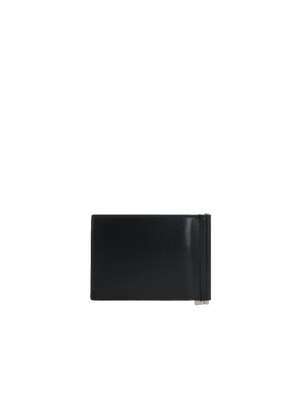 Smooth Leather Cassandre Money Clip Wallet-SAINT LAURENT-JOHN JULIA