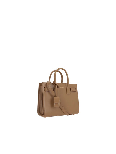 Smooth Leather Sac De Jour Nano Handbag-SAINT LAURENT-JOHN JULIA