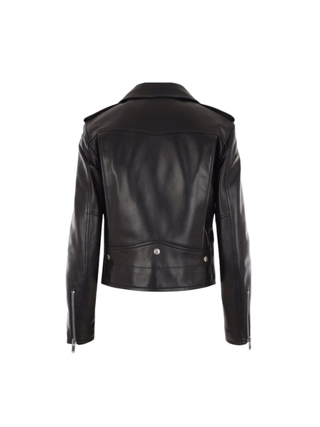 Soft Nappa Biker Jacket-SAINT LAURENT-JOHN JULIA