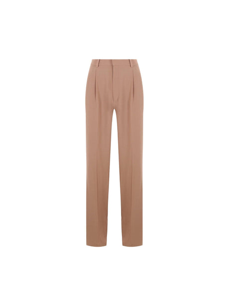 Straight-leg Crepe Trousers-SAINT LAURENT-JOHN JULIA