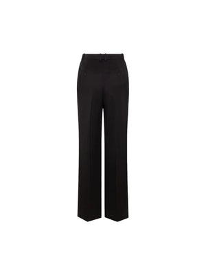 Straight-leg Silk Satin Trousers-SAINT LAURENT-JOHN JULIA