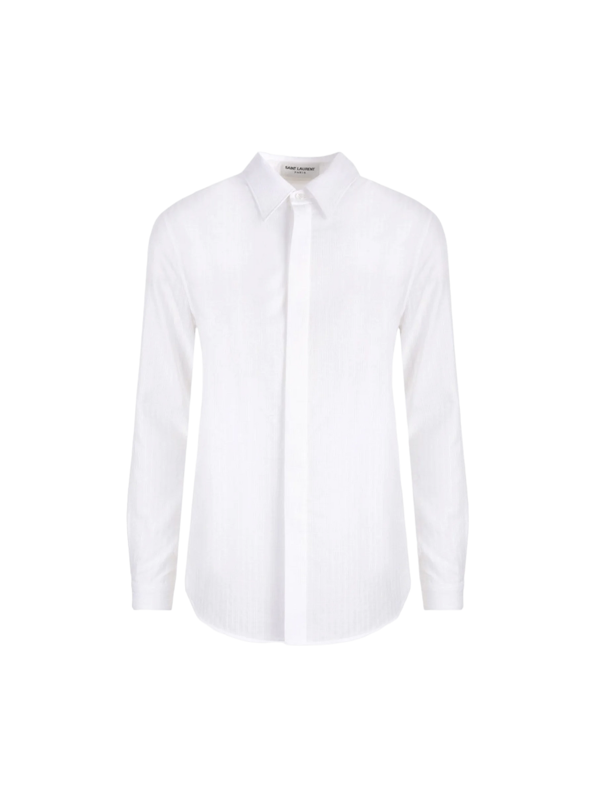 Striped Cotton Voile Shirt-SAINT LAURENT-JOHN JULIA