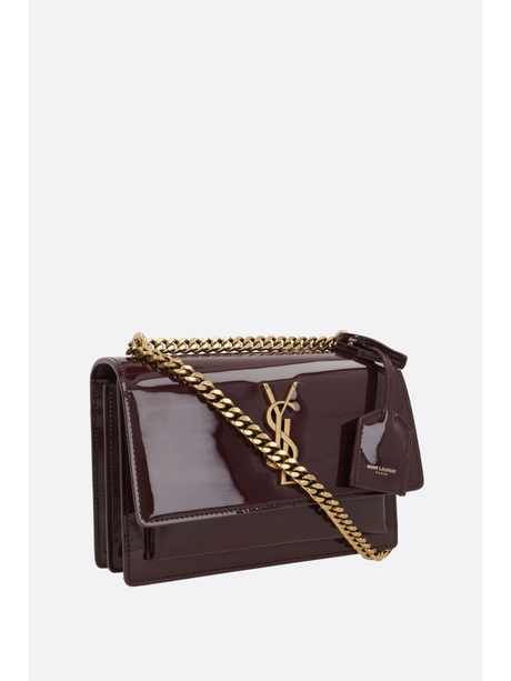 Sunset Patent Leather Shoulder Bag-Saint Laurent-JOHN JULIA