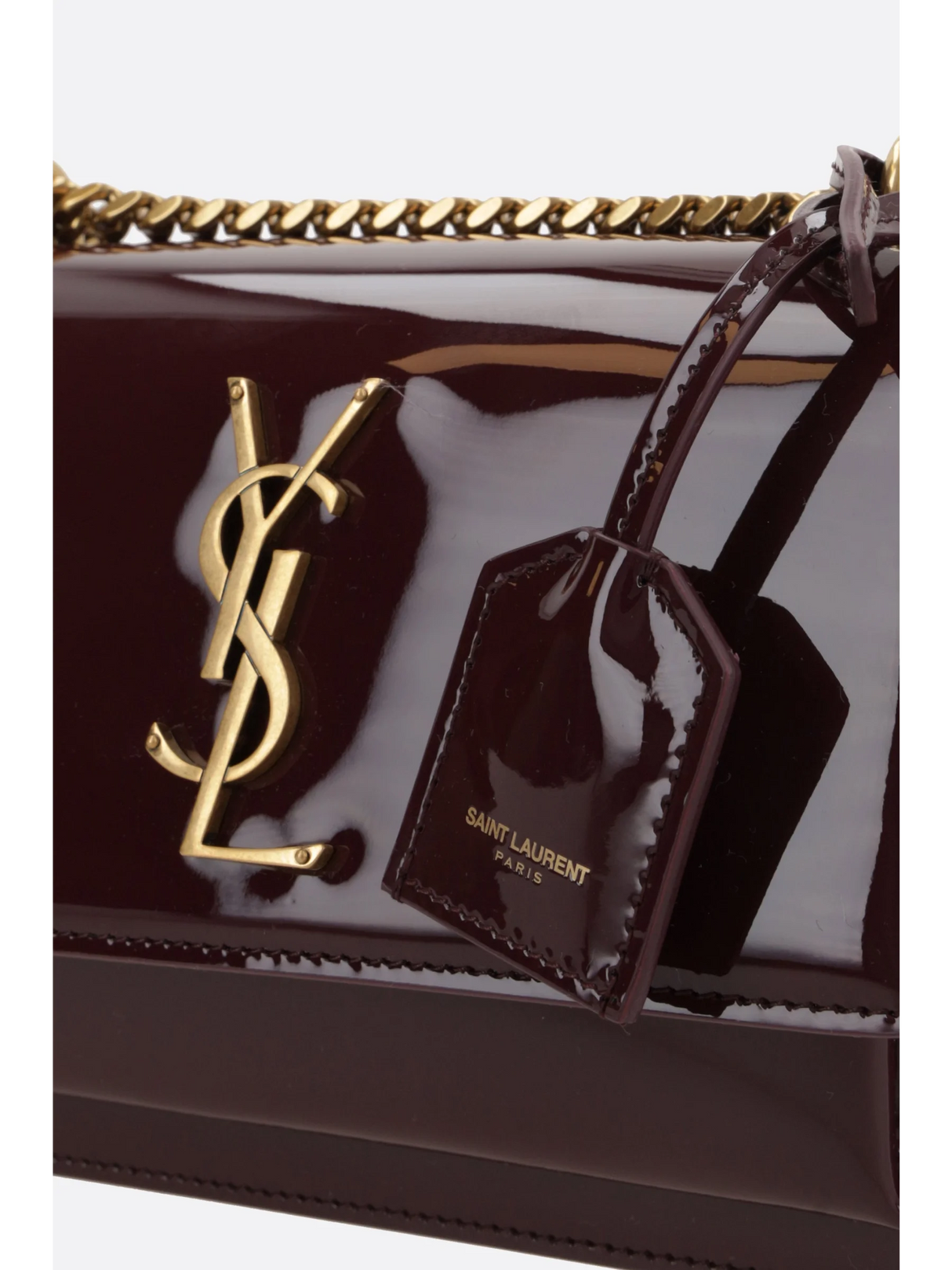 Sunset Patent Leather Shoulder Bag-Saint Laurent-JOHN JULIA