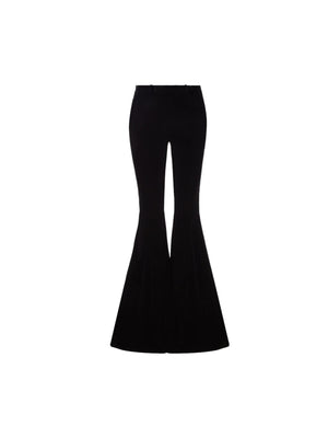 Sustainable Velvet Flared Pants-SAINT LAURENT-JOHN JULIA