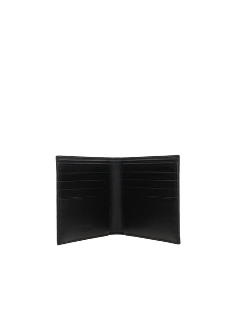 SAINT LAURENT-Textured Leather Bi-Fold Wallet-JOHN JULIA