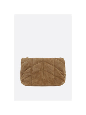 SAINT LAURENT-Toy Puffer Suede Shoulder Bag-JOHN JULIA