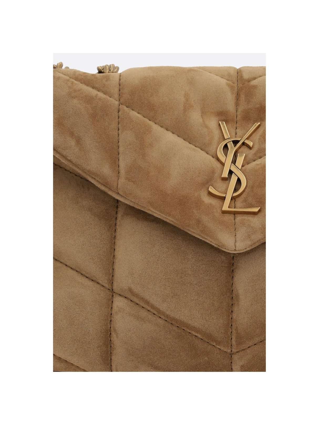 SAINT LAURENT-Toy Puffer Suede Shoulder Bag-JOHN JULIA