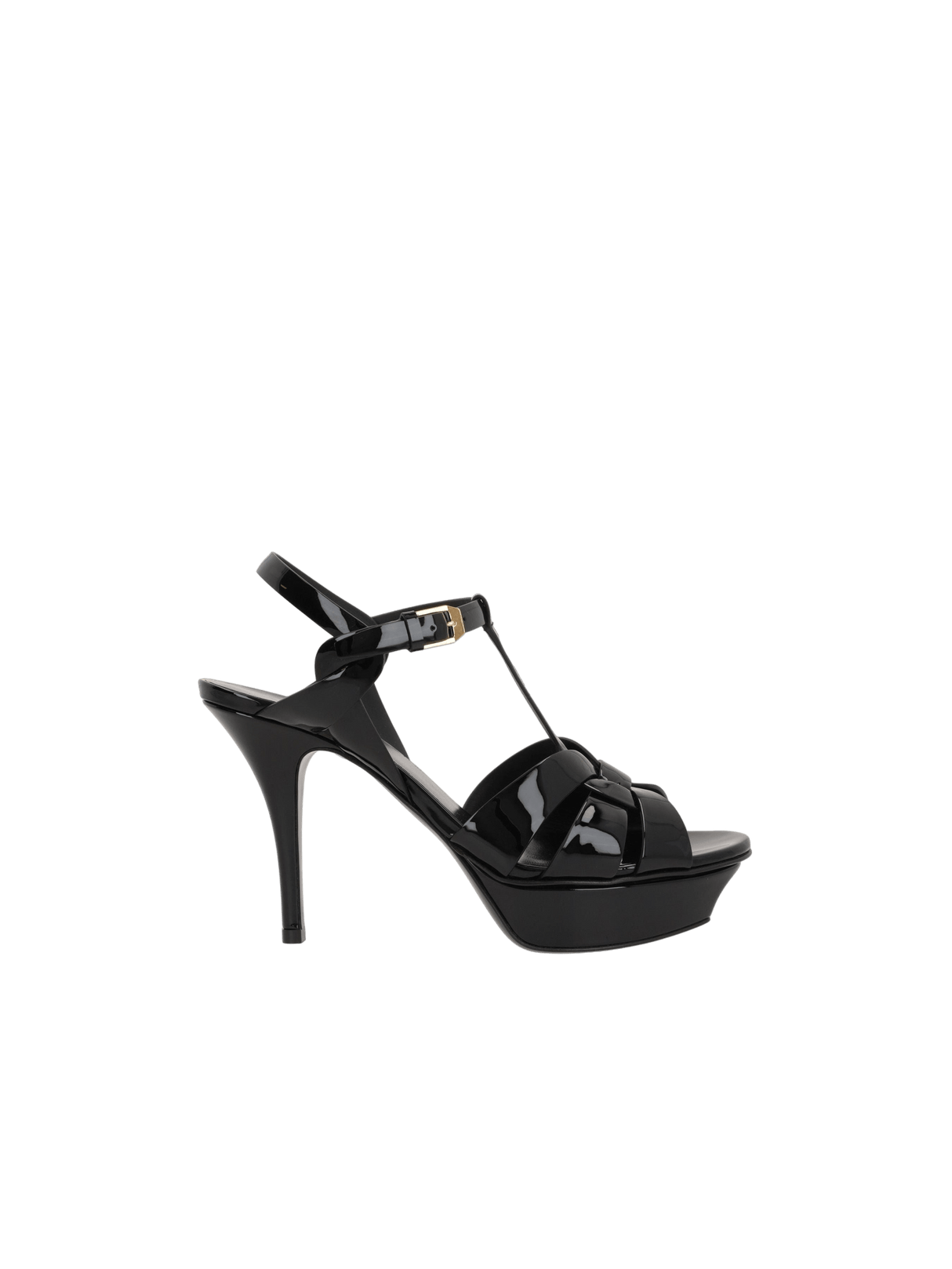 Tribute Patent Leather Platform Sandals-SAINT LAURENT-JOHN JULIA