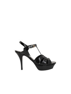 Tribute Patent Leather Platform Sandals-SAINT LAURENT-JOHN JULIA