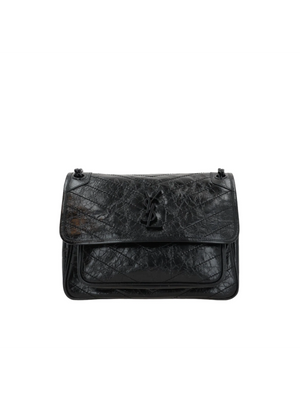 Vintage Leather Niki Medium Shoulder Bag-SAINT LAURENT-JOHN JULIA