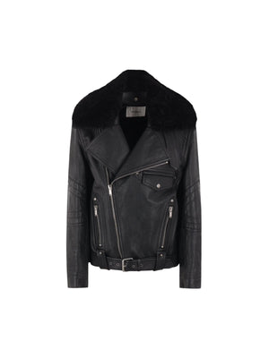 Vintage Shearling Biker Jacket-Saint Laurent-JOHN JULIA