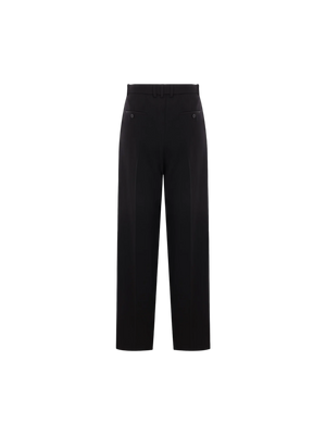 Wide-leg Grain De Poudre Trousers-SAINT LAURENT-JOHN JULIA