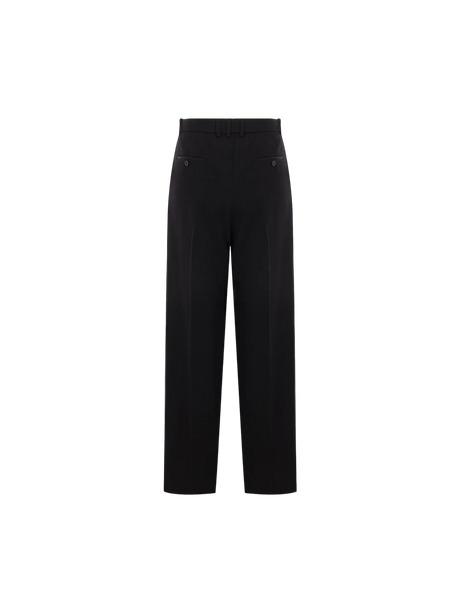 Wide-leg Grain De Poudre Trousers-SAINT LAURENT-JOHN JULIA