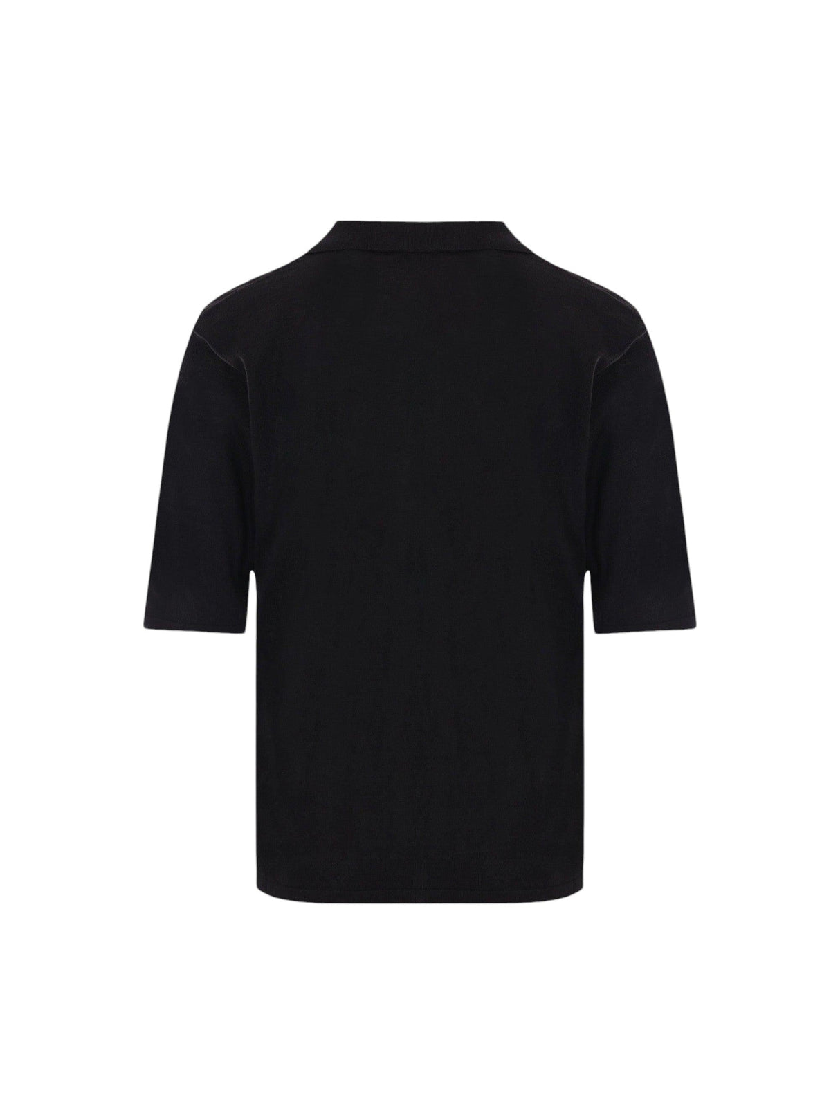 Wool Knit Polo Shirt-SAINT LAURENT-JOHN JULIA