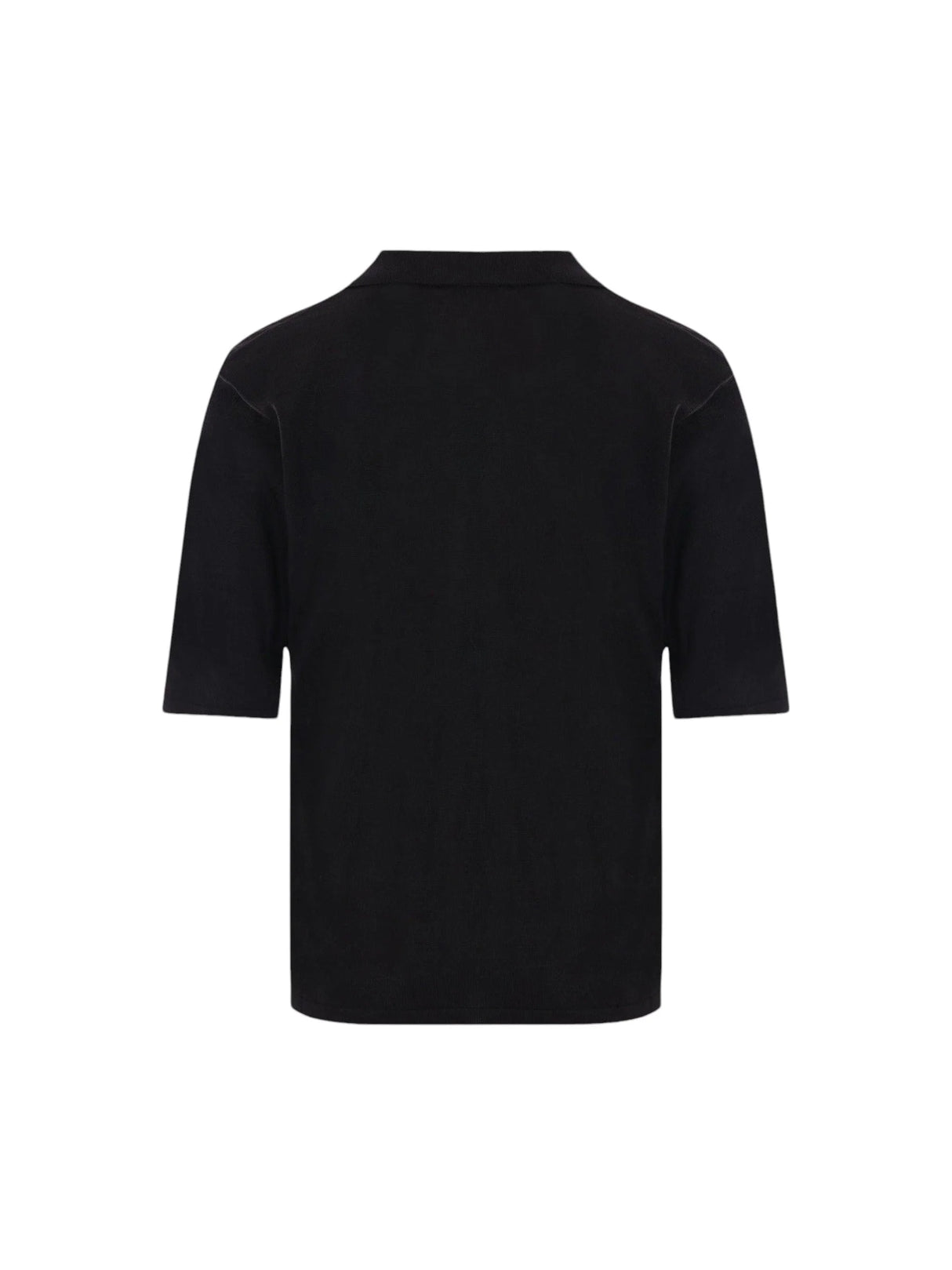 Wool Knit Polo Shirt-SAINT LAURENT-JOHN JULIA