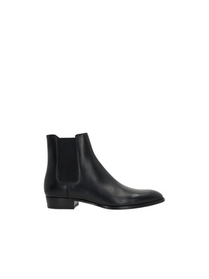 Wyatt Smooth Leather Chelsea Boots-SAINT LAURENT-JOHN JULIA