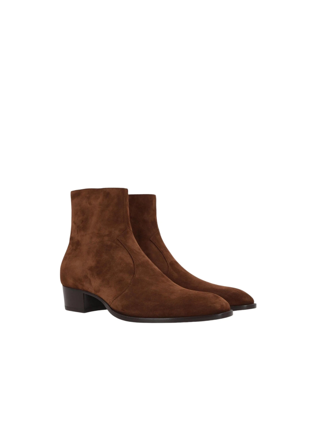 Wyatt Suede Ankle Boots-SAINT LAURENT-JOHN JULIA