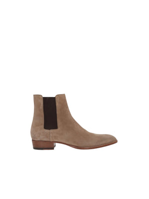 SAINT LAURENT-Wyatt Suede Chelsea Boots-JOHN JULIA