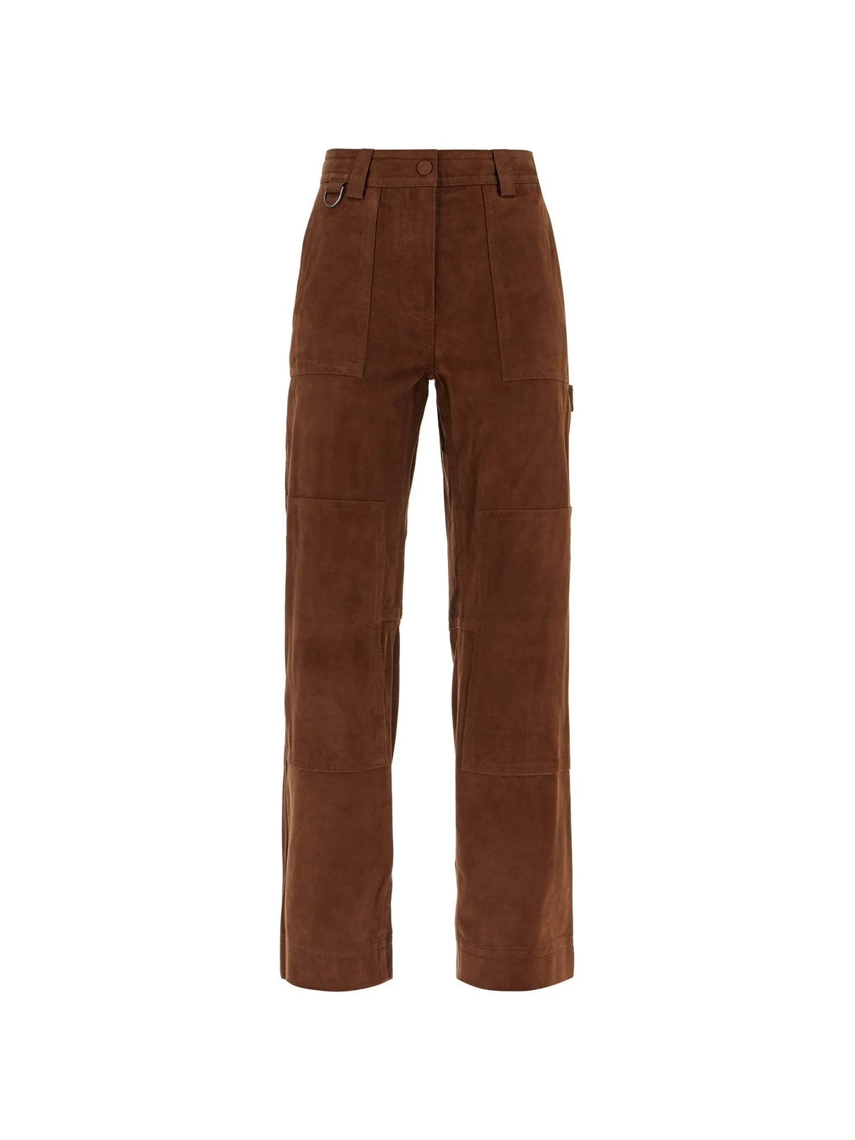 Suede Workwear Leather Pants-Saks Potts-JOHN JULIA