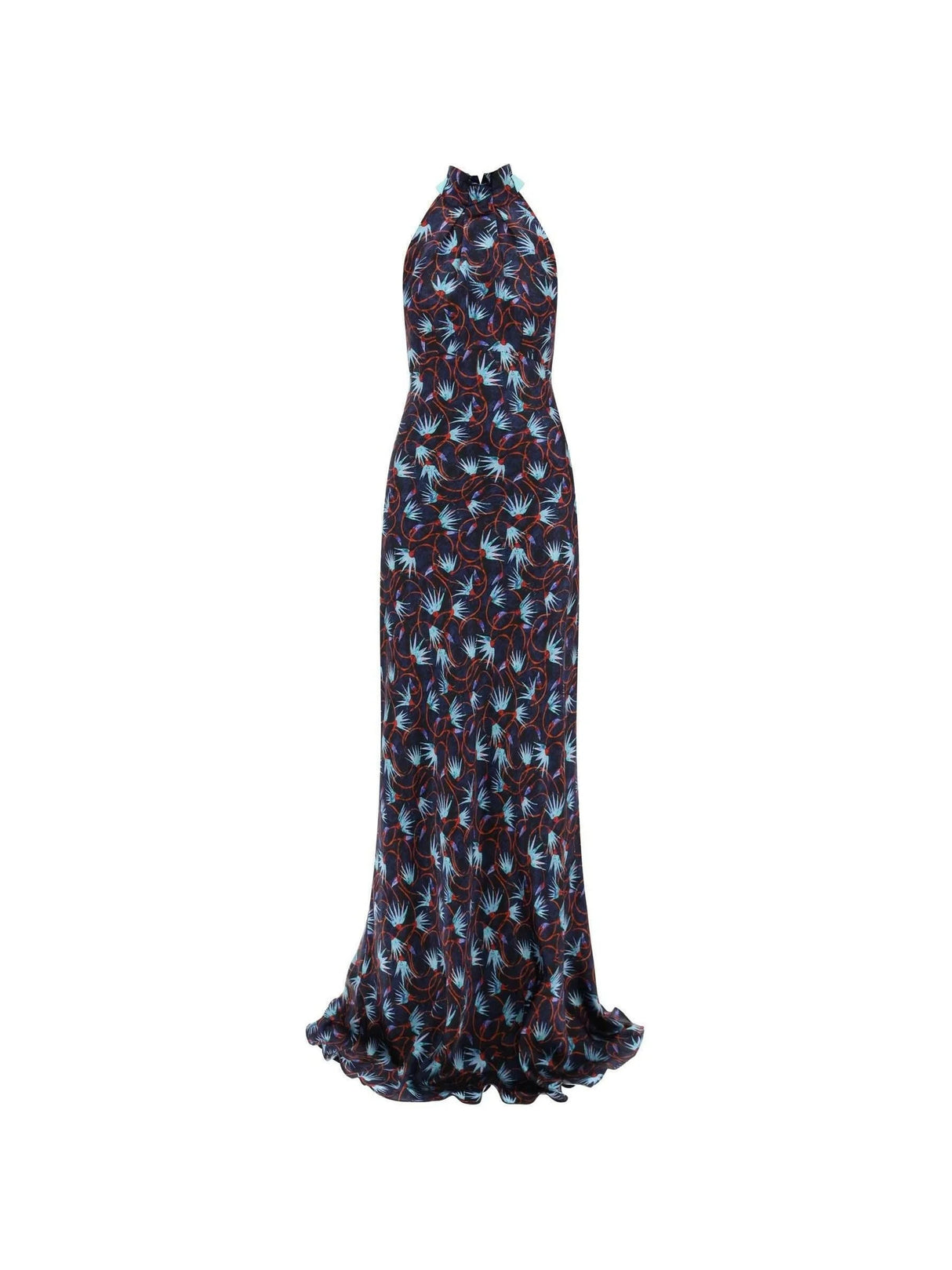 SALONI-Michelle Floral Silk Print Maxi Dress-JOHN JULIA