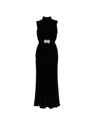 Midi Fleur Velvet Dress