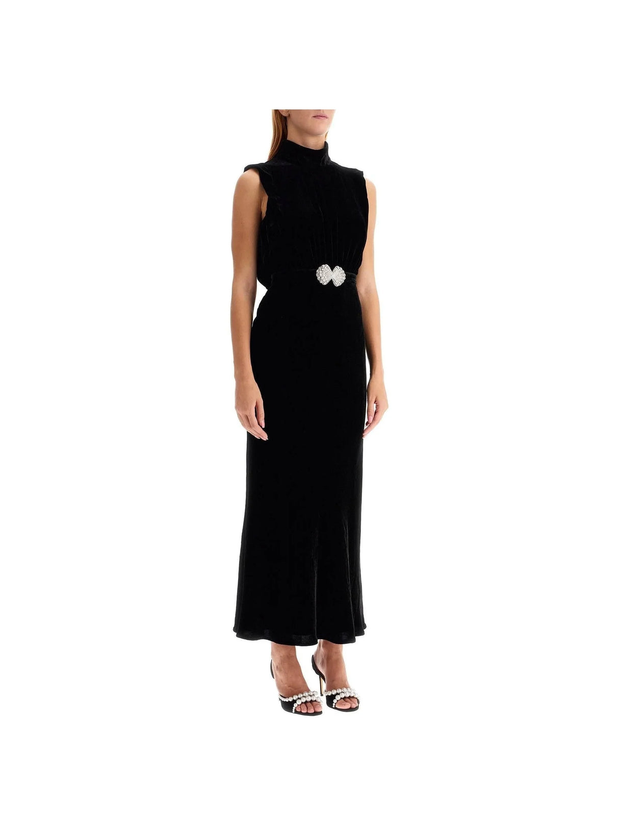 Midi Fleur Velvet Dress