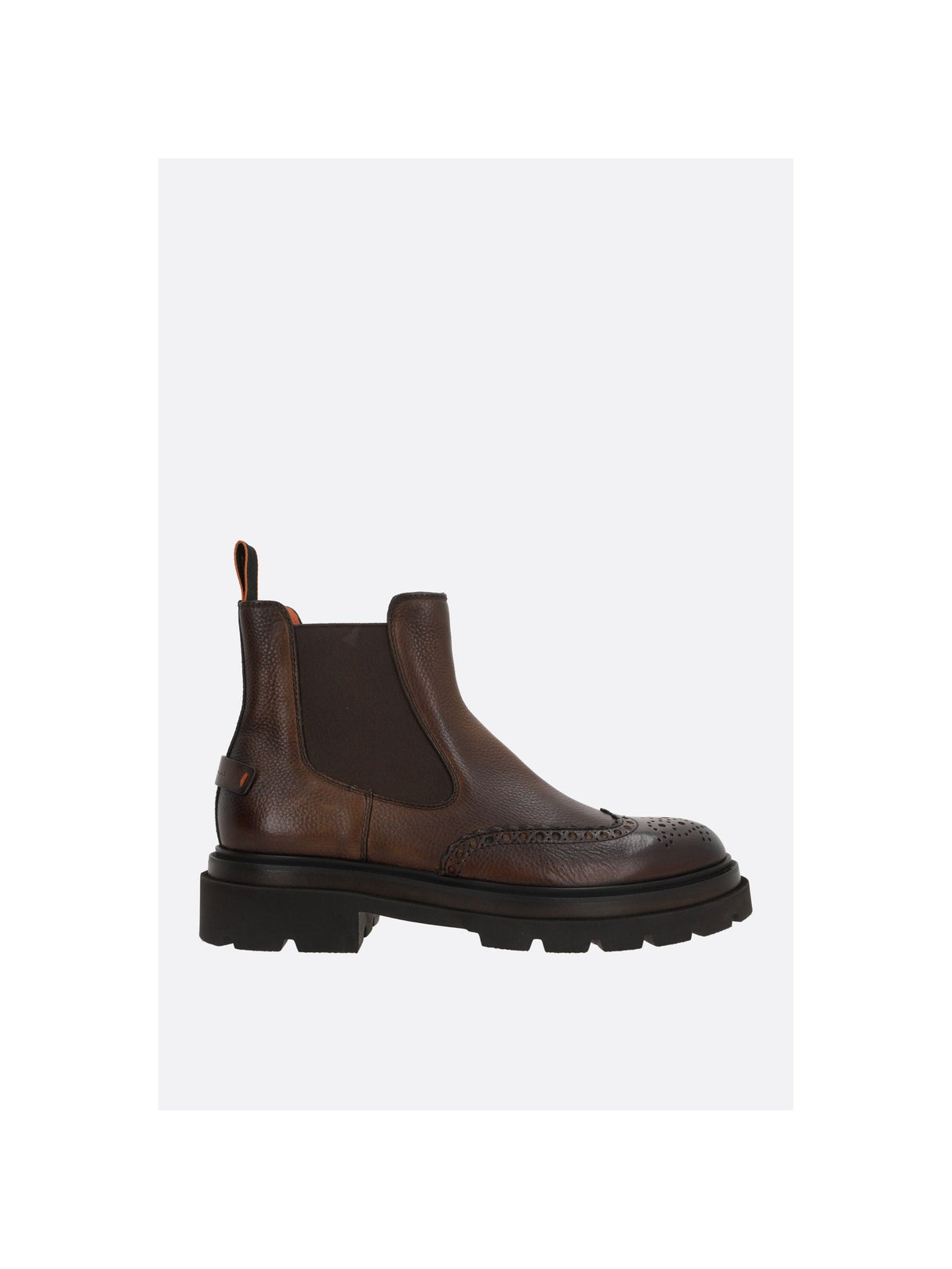 SANTONI-Blockage Chelsea Boots In Pebbled Leather-JOHN JULIA