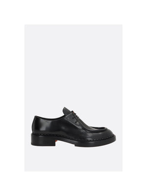 Brushed Leather Lace-up Shoes-SANTONI-JOHN JULIA